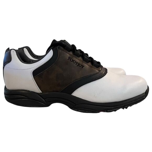 FootJoy GreenJoys Golf Shoes Brown White Black Saddle Size 11.5M 45516 Lace Up main image 9